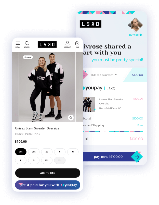 Share your cart with YouPay