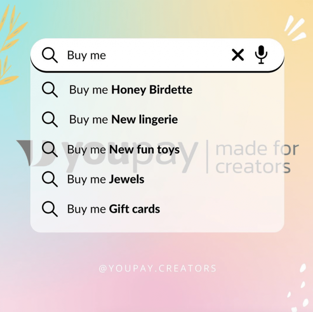 Unlock success with YouPay, the best wishlist for OnlyFans models.